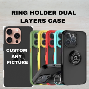 iPhone 15 Plus RING HOLDER DUAL LAYERS CASE